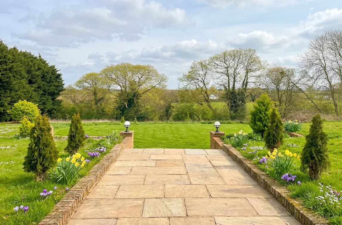 Barnfield formal garden path